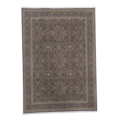 Hand-Knotted High-Quality Aubergine Area Rug