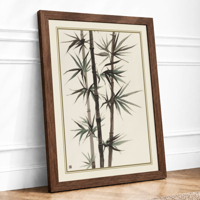 Bamboo Study Japandi - Framed Print