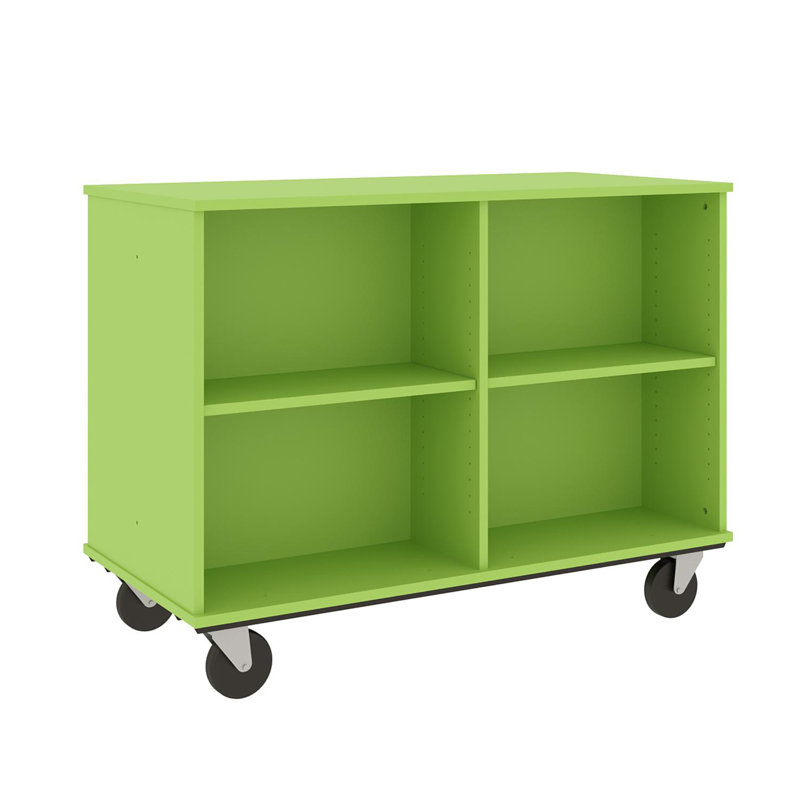 36'' H x 48'' W Double Sided Book Cart with Wheels, Island