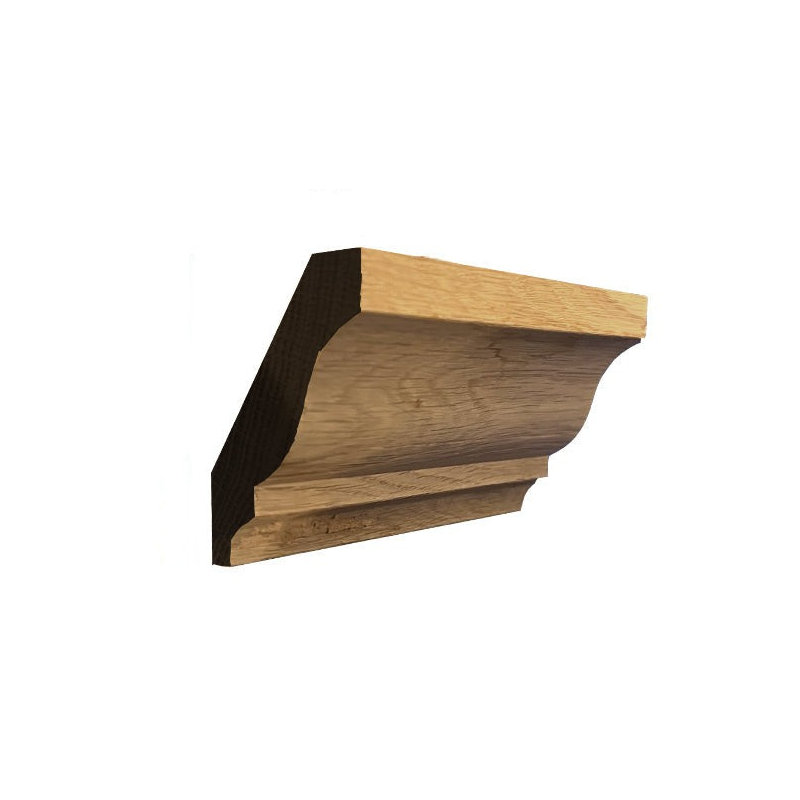 Moulure couronnée sans finition, Chêne blanc, H 3,625 po x l 0,75 po x P 42 po