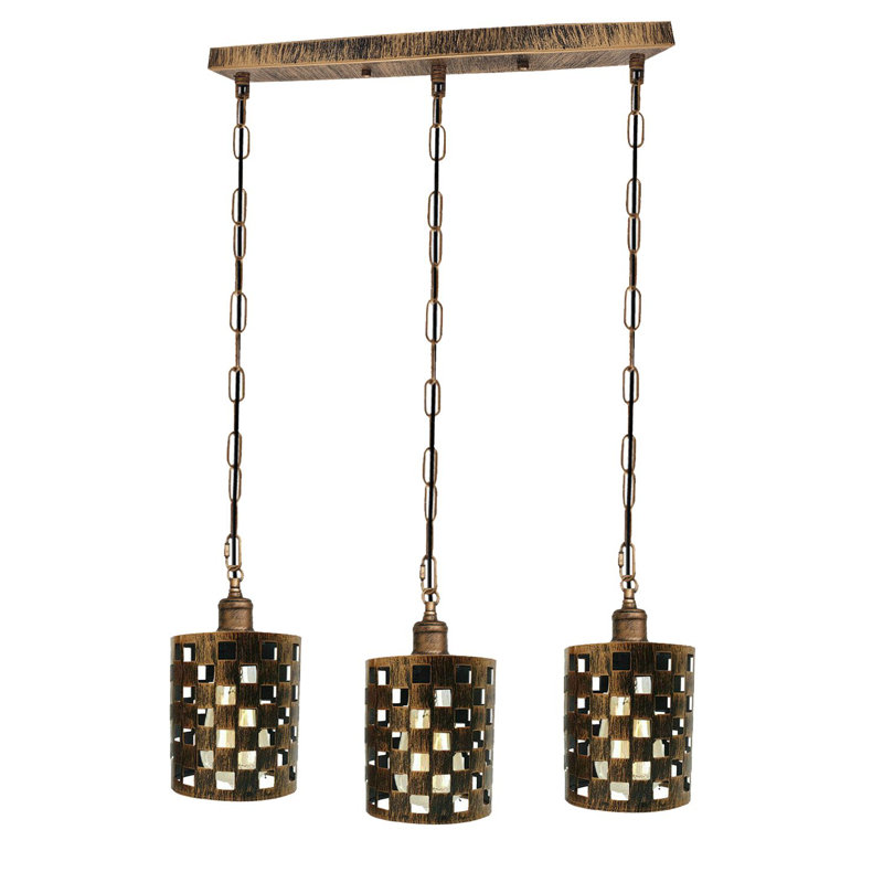 Trapeza 3 - Light Kitchen Island Pendant, Brushed Copper
