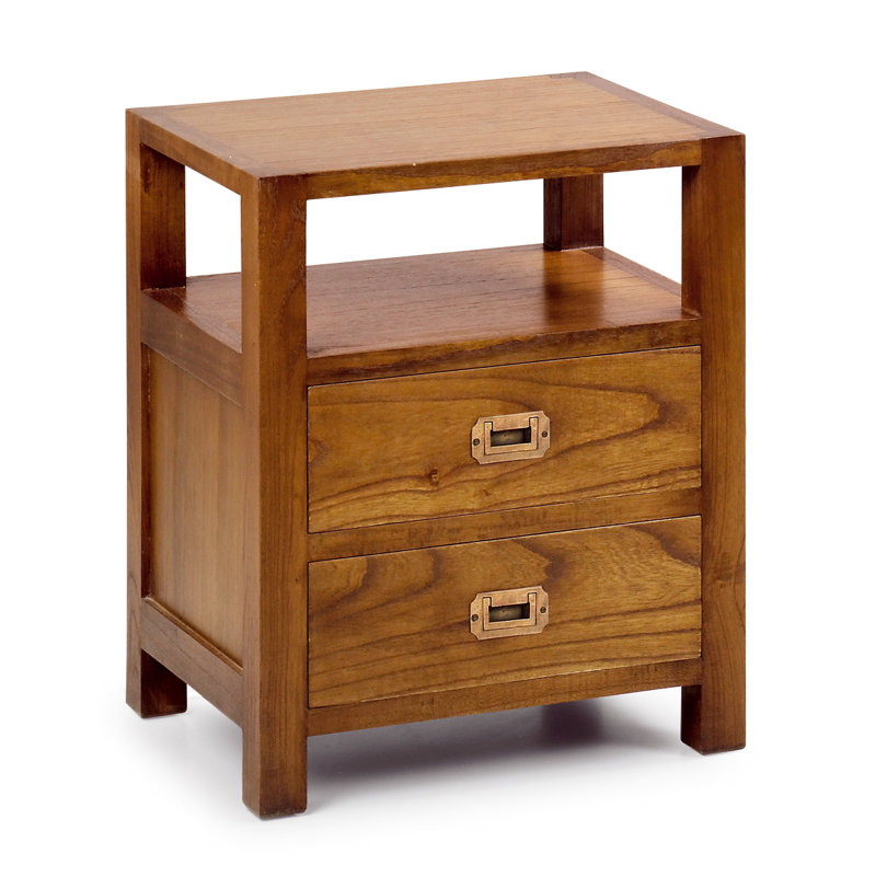 Guildhall 51cm W Solid Wood Bedside Table