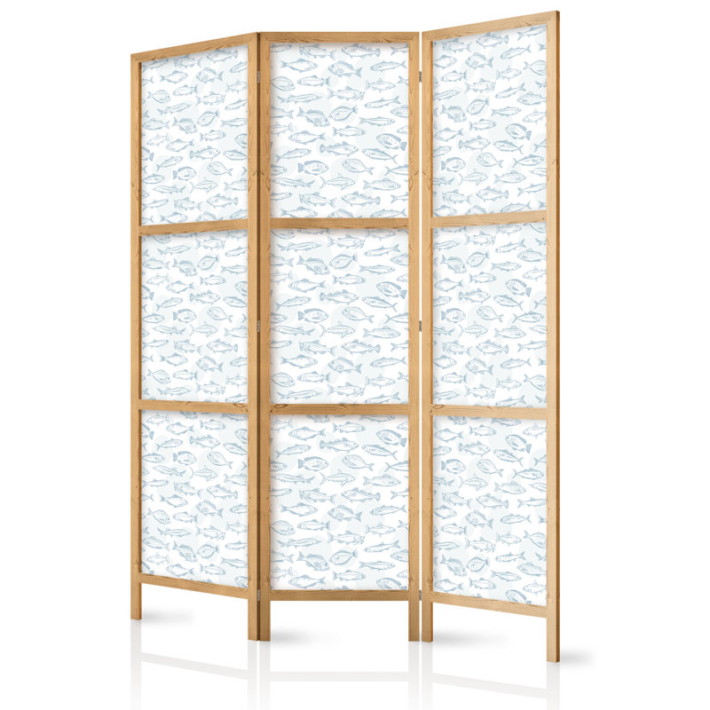 171cm H Solid Wood Folding Room Divider, 3, 171cm H x 135cm W x 1.2cm D