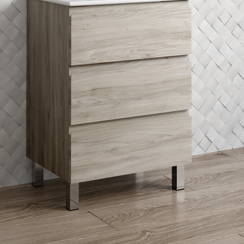 Costa 24'' Single Bathroom Vanity Base Only, Pine