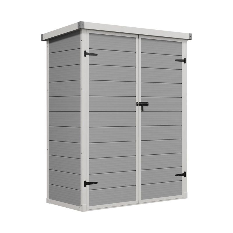 Resin Outdoor Storage Shed, Grey