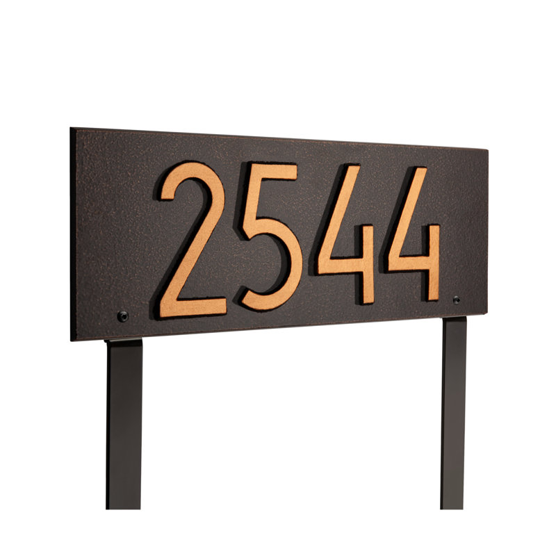 Mid-century Modern Rectangle Wall Plaque, Oil Rubbed Bronze, Yes