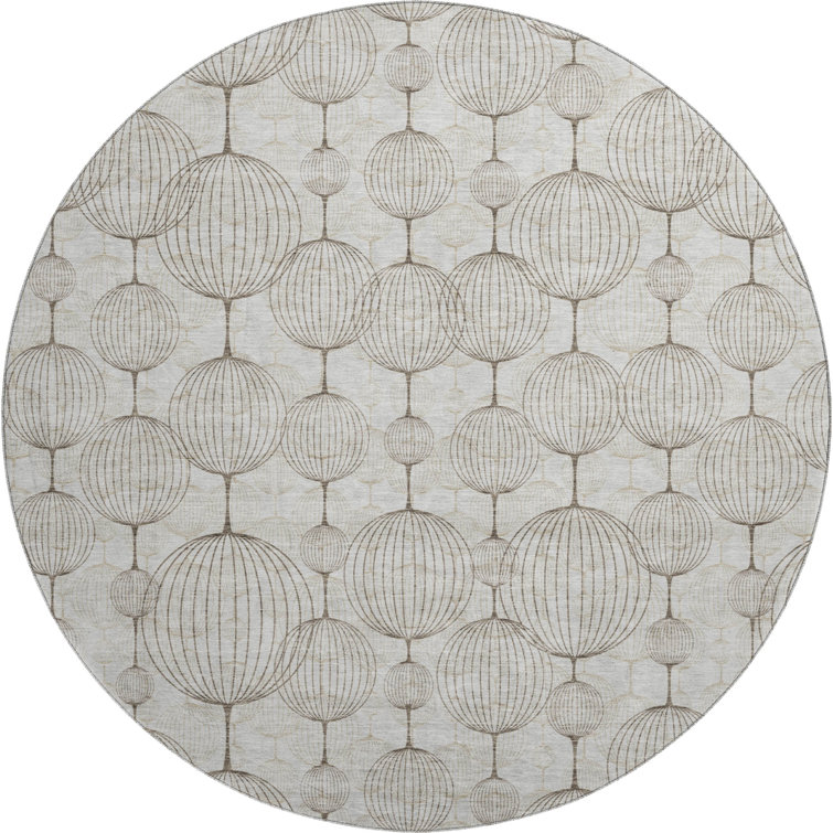 Premium Machine Washable Prisco Beige Rug