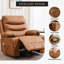 Fauteuil inclinable à bascule pivotant 360 ° pour petits espaces, fauteuil de chambre de bébé rembourré en tissu avec poches latérales avec porte-gobelet, fauteuil inclinable massant et chauffant-1718977716