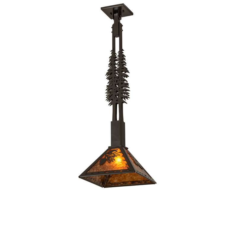 Luminaire suspendu conique 1 lumière Guleed, Bronze éternel