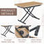 Table élévatrice multifonctionnelle à hauteur réglable - Pieds en métal noir-1911301336