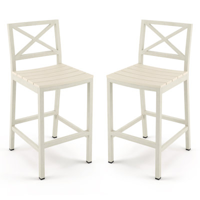 Bazile Aluminum Outdoor 26.3'' Counter Stool
