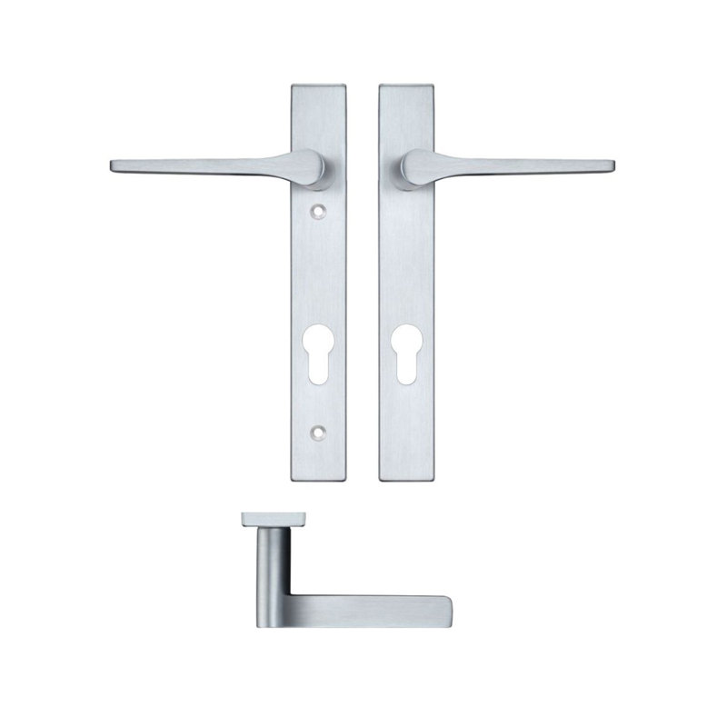 Lock Right Hand Door Handle, Satin Chrome