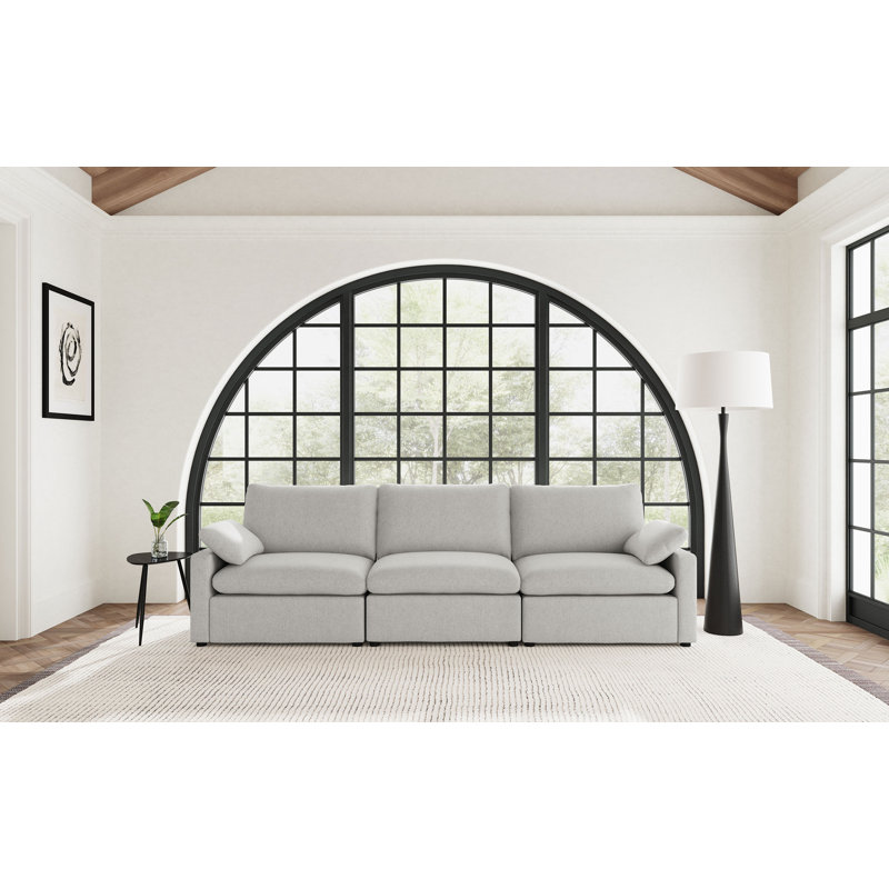 Canapé modulaire Roca Power - gris, Tissu gris