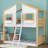 Twin Over Twin House Bunk Bed With Safety Guardrails And Ladder-1757440231