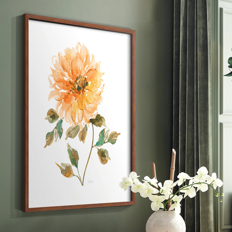 Bright Botanical I, reproduction encadrée - bois massif, H 10 po x l 8 po, Brun