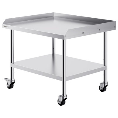 Stainless Steel Work Table, 30 x 36 x 30 Inch Commercial Food Prep Worktable with 4 Wheels