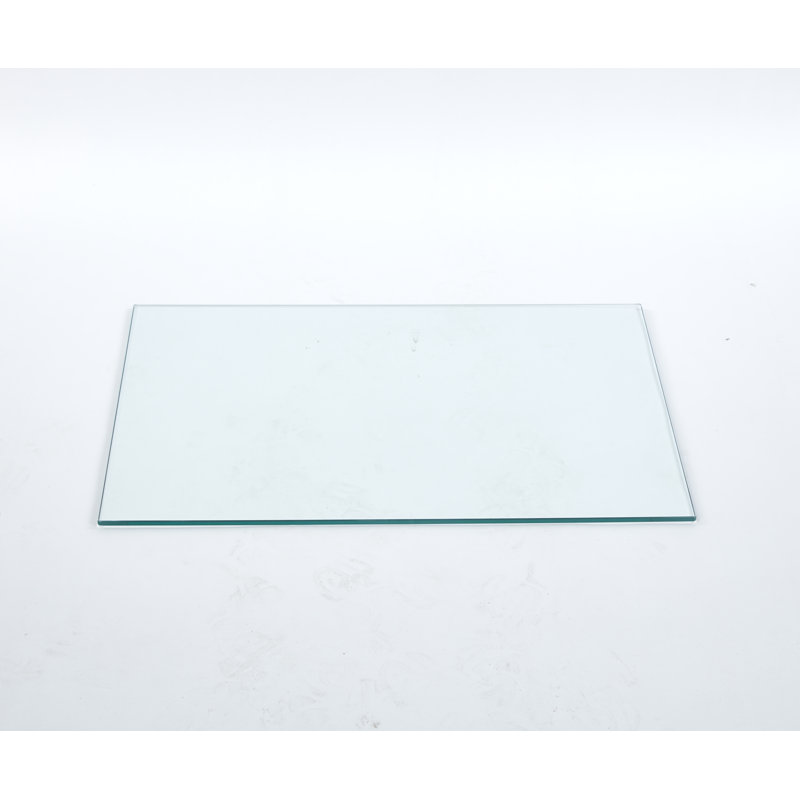 Plateau en verre trempé transparent, carré de 80 cm