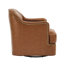 Fauteuil demi-tonneau pivotant en cuir véritable Fazio-1857568714