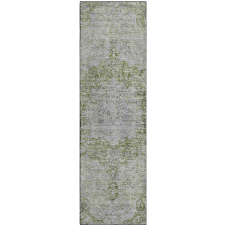 Premium Machine Washable Larock AMF1238 Global Rug
