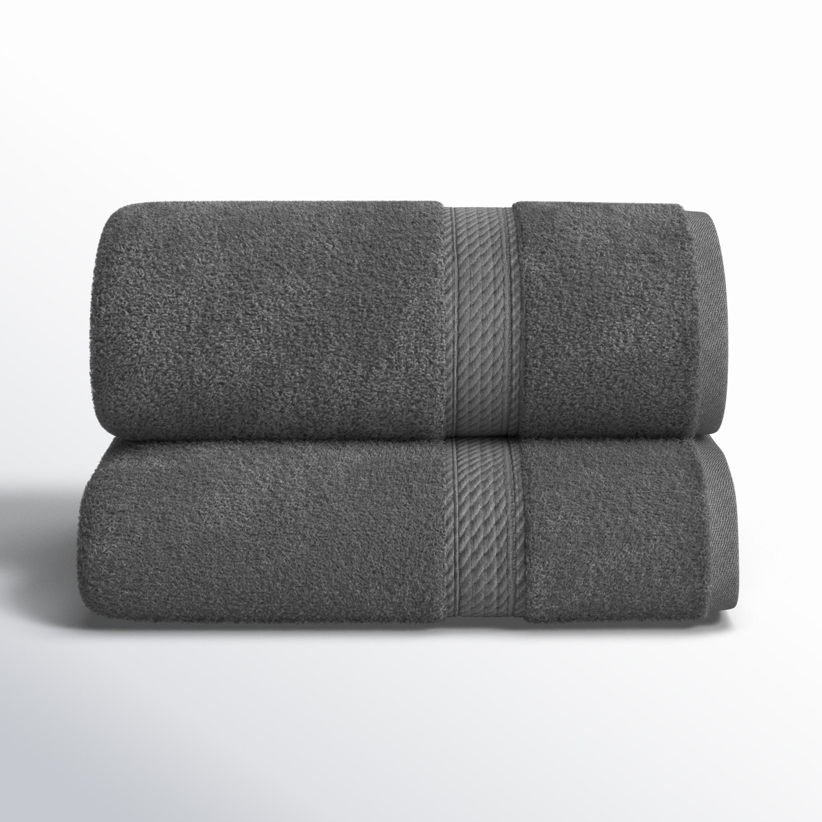 Renata 2-Piece Egyptian Cotton Bath Sheet Set, Charcoal