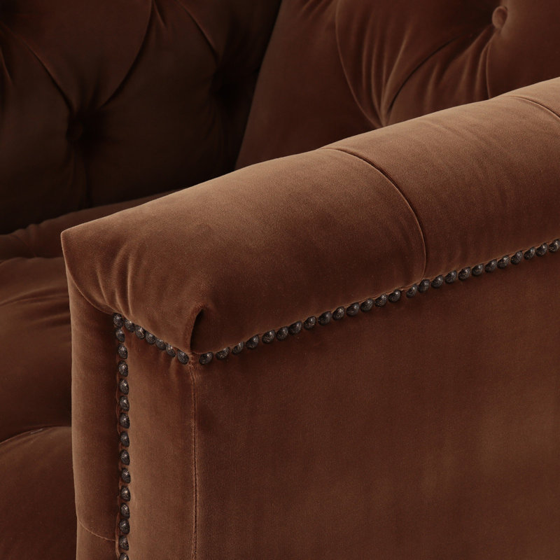 Maxx Upholstered Swivel Tufted Chair