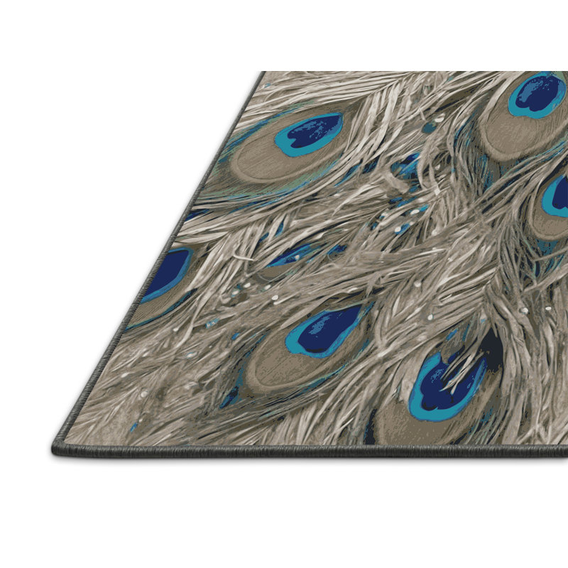 Tapis gris soyeux et moelleux, Carré 3 pi