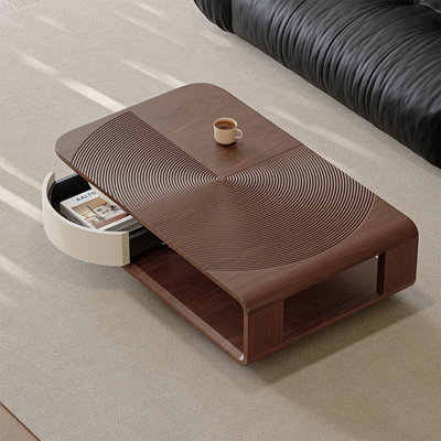 Table basse brune en bois manufacturé brun