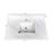 37" Carrara White Quartz Bathroom Vanity Top with Undermount Sink, 4" Backsplash & Pre-Drilled Faucet Hole-125951396