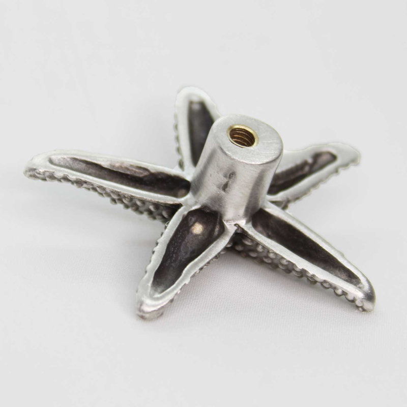 2" Starfish Small Knob, 2, 2" L x 2" W, Brushed Nickel
