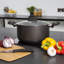 Tower T80304 Cerasure Induction Casserole Dish With Lid, Non Stick Ceramic Coating, Stay Cool Handles, Aluminium, 5.2 Litre Capacity, 24 cm , Grey