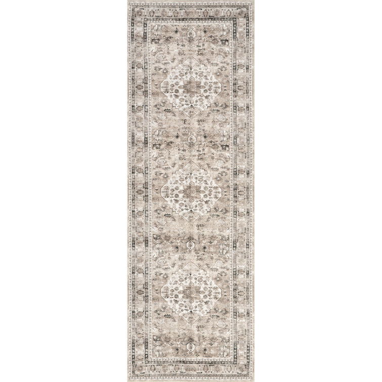 Davi Faded Traditional Spill Proof Machine Washable Area Rug