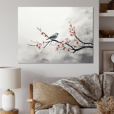 Asian Art Sumi Bird Serenity X " Asian Art Sumi Bird Serenity X "