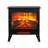 21 Inch Freestanding Electric Fireplace, 3-Sided View Stove Heater with 3D Flame Effect, Remote Control, for Indoor Use