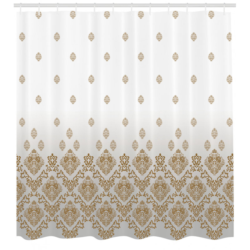 Ensemble de rideau de douche victorien + crochets, H 75 po x l 69 po