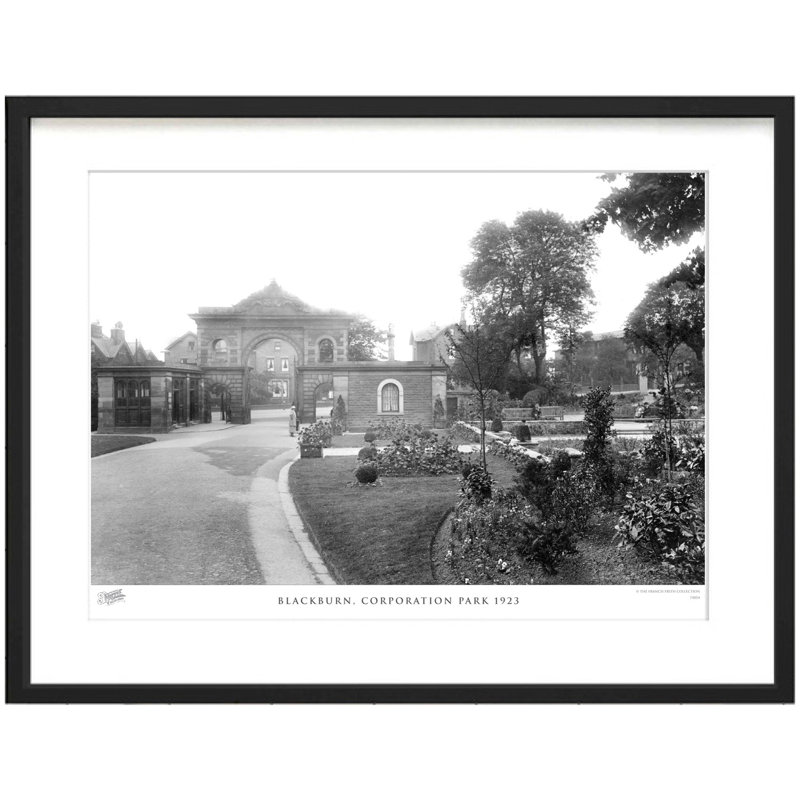 Blackburn, Corporation Park 1923 - Single Picture Frame Print, 60cm H x 80cm W x 2.3cm D