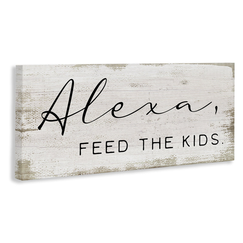 «Alexa Nourrissez les enfants» par Daphne Polselli - impression d'art graphique, H 17 po x l 40 po