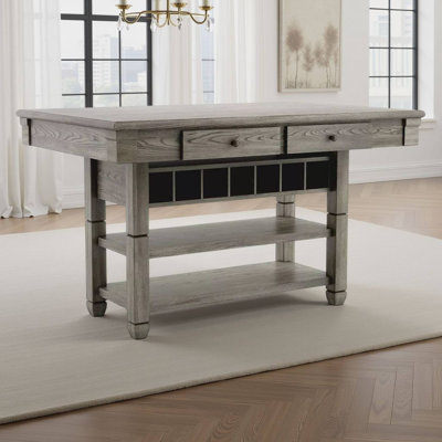 Table de comptoir de 60,4 po de largeur, gris