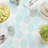 Rectangular Tablecloth, 100% Cotton, 52X104", Blue Polka Dot Scribble-1542989934