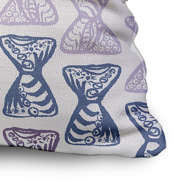 Housse de coussin en coton carrée/insert, 18" x 18", Lavande