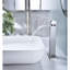 Robinet de lavabo de salle de bain avec bec cascade, conception à poignée unique, bonde escamotable sans trop-plein, acier inoxydable, finition anticorrosion, débit doux, installation facile pour les éviers sans trop-plein-121638759