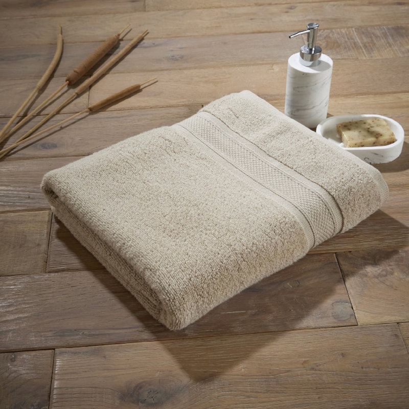 Luxury Zero Twist 100% Cotton Bath Towel, Stone