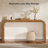 71" Solid Wood Curved Console Table for Entryway or Behind Sofa-62624790