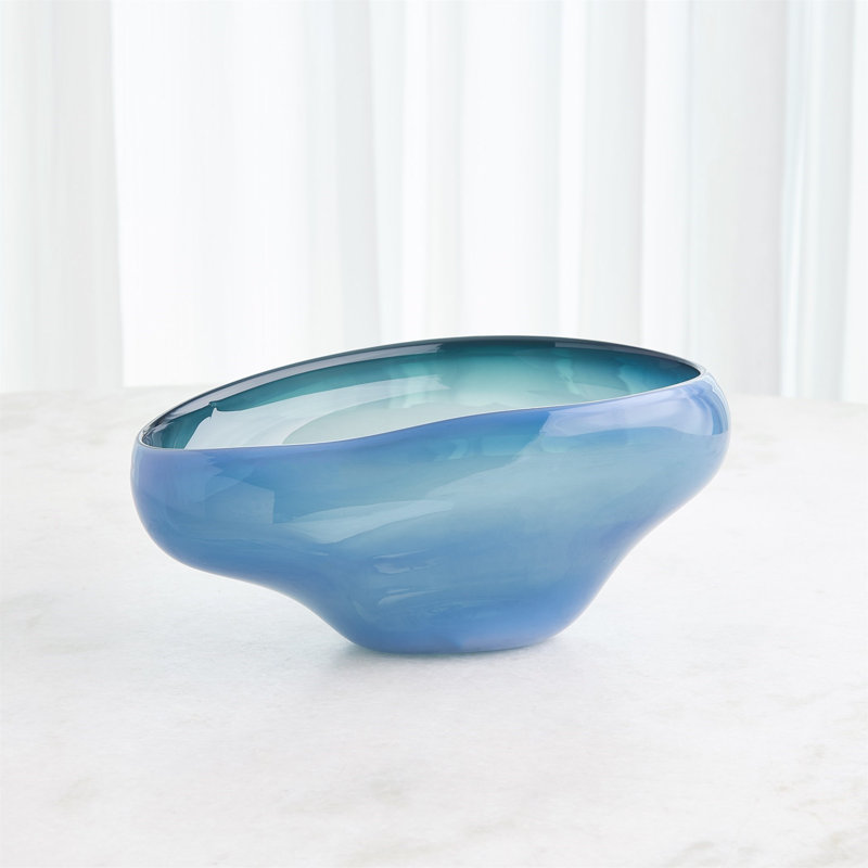 Bol Harmony, H 5,5 po x l 13,25 po x P 8,25 po, Nuageux / bleu foncé