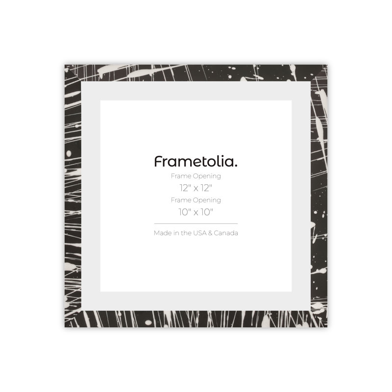 Cadre mural Frametolia Metro Fade Splash, 12 po x 12 po, 10 po x 10 po, Noir / blanc