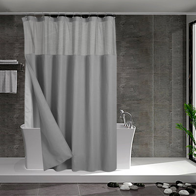 Harnage Shower Curtain with Hooks Included and with Liner Included