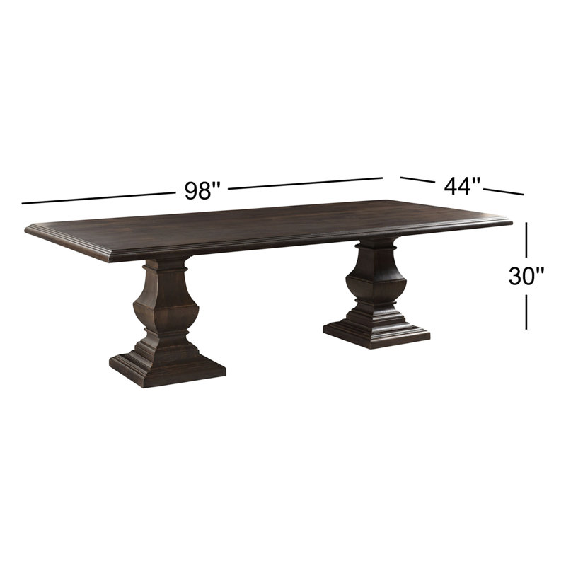 Nimes Mango Solid Wood Dining Table, 30" H x 98" L x 44" W