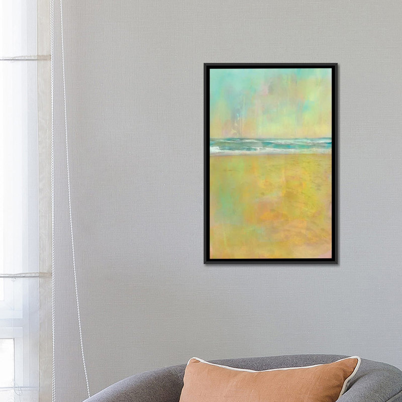 «Summer Souvenir II», reproduction sur toile tendue, H 26 po x l 18 po x P 1,5 po, Toile encadrée noire, Pas de tapis