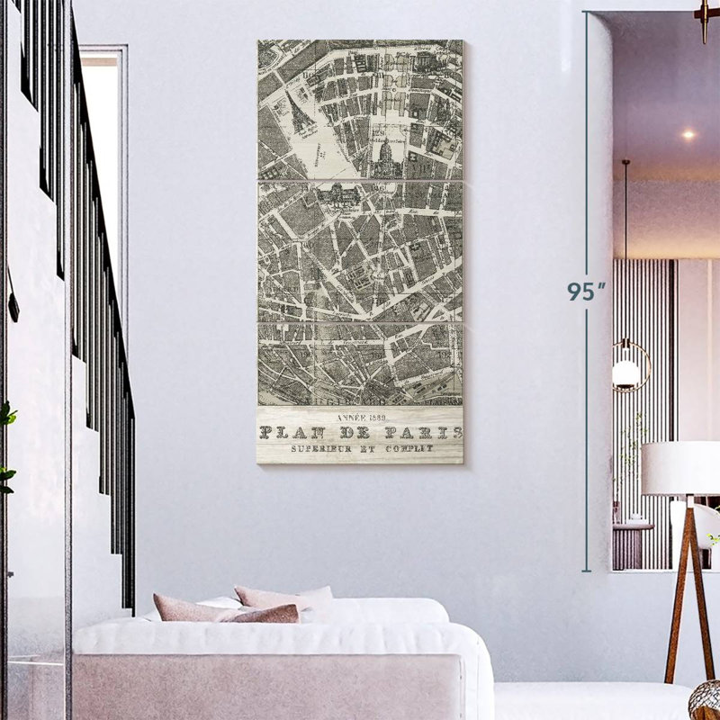 Plan De Paris On Wood