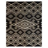 Rochester Wool Geometric Area Rug in Black