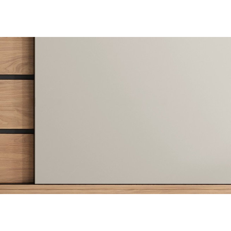 Simple Walnut Color Closet, 83" H x 71" W x 24" D